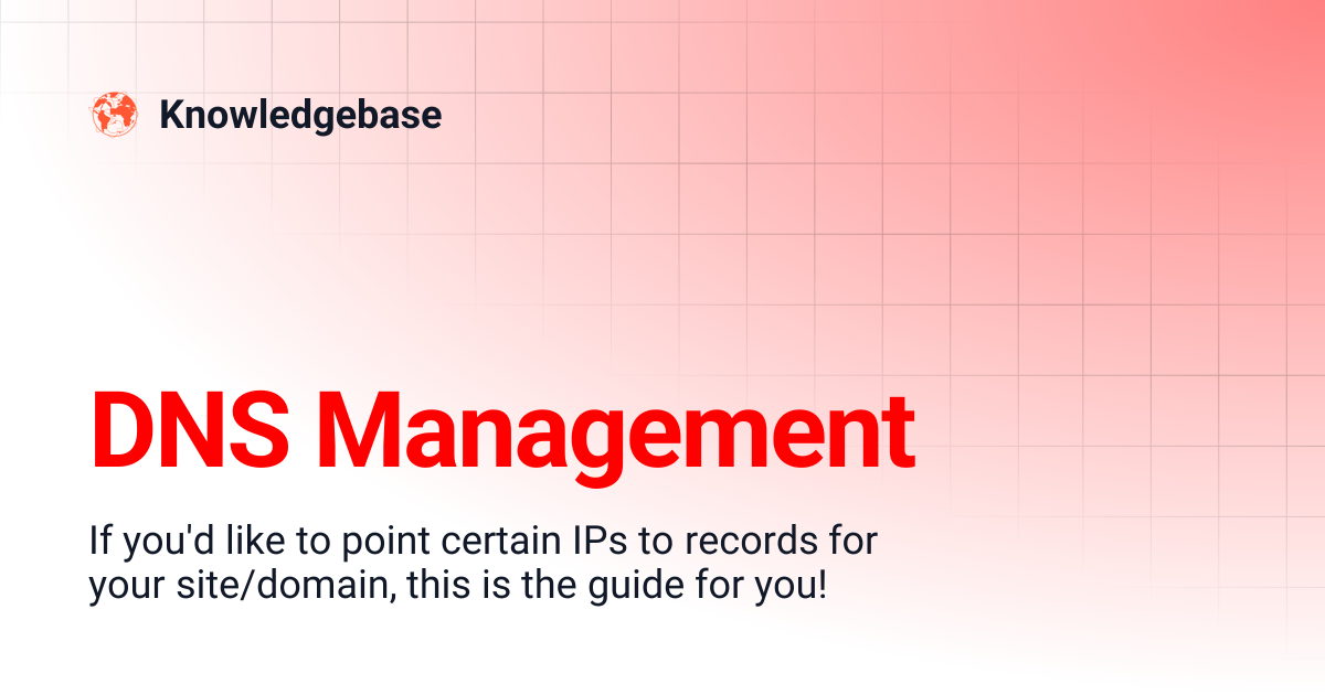 DNS Management | Knowledgebase
